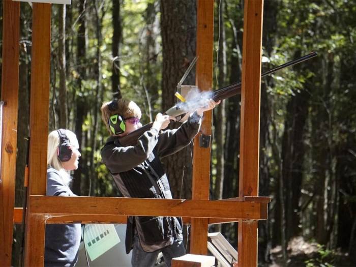 [The weather is perfect! Race ya to the skeet range!]