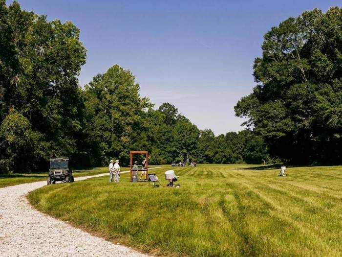 [The weather is perfect! Race ya to the skeet range!]